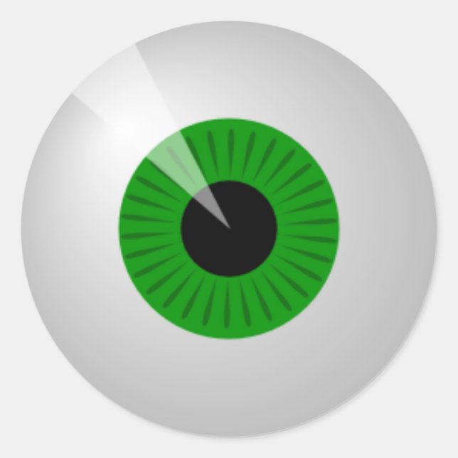 Green Eye Classic Round Sticker (Front)