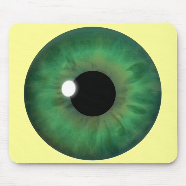 Green Eye Iris Custom Cool Mousepad Mousemats (Front)