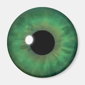Green Eye Iris Eyeball Cool Custom Round Magnets