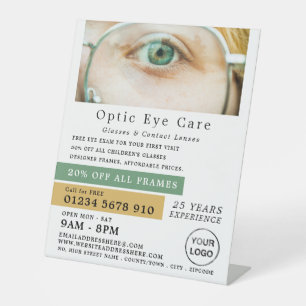 Green Eye, Optician, Technical Practitioner Pedestal Sign