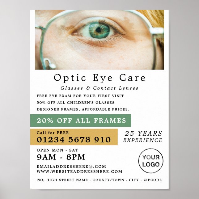 Green Eye, Optician, Technical Practitioner Poster (Front)
