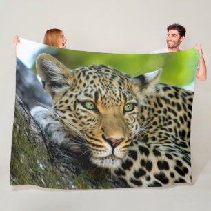 GREEN EYED BEAUTY: The LEOPARD Fleece Blanket