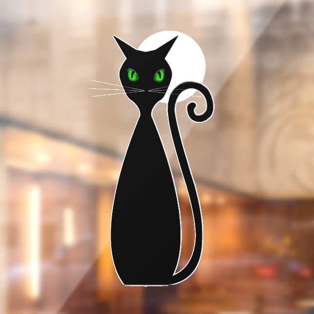 Green Eyed Black Cat Halloween Moon (Sheet 2)