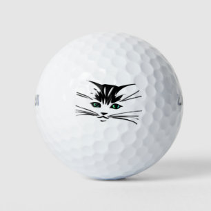 Green Eyed Cat Golf Balls