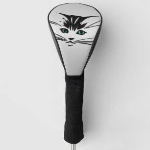 Green Eyed Cat Golf Head Cover