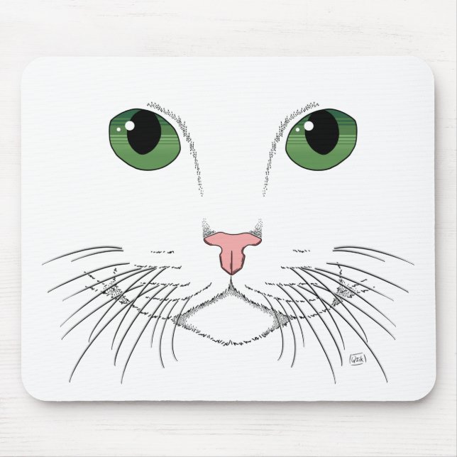 Green Eyed Cat Mousepad (Front)