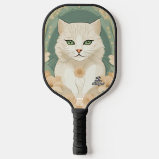 Green-Eyed Cat Personalised Pickleball Paddle
