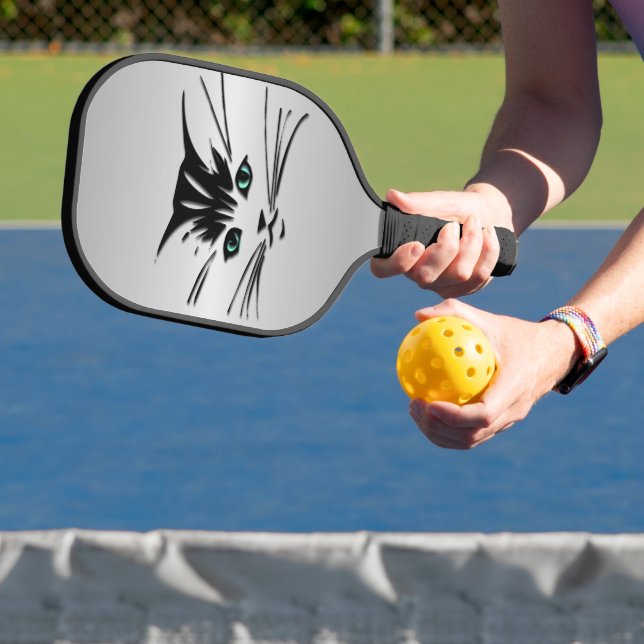 Green Eyed Cat Pickleball Paddle (Insitu)