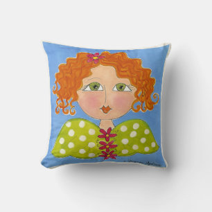 Green Eyed Daisy Girl ~ American MoJo Pillow