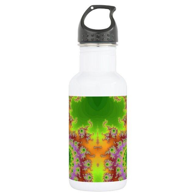 Green Eyed Fractal 532 Ml Water Bottle (Front)