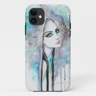 Green Eyed Ghost Gothic Girl Fantasy Art iPhone 11 Case