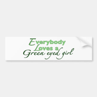 Green Eyed Girl Bumper Sticker