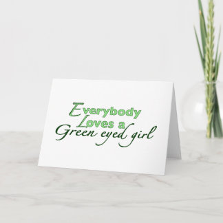 Green Eyed Girl Card
