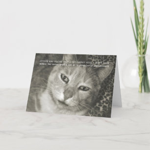 GREEN EYED GLARE Greeting Card