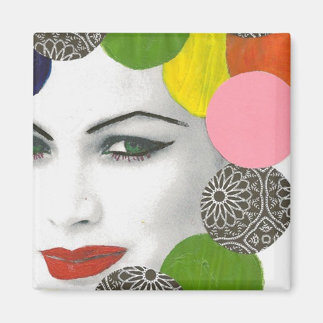Green Eyed Lady Magnet (Front)
