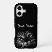 Green Eyes Cat Face Phone Case