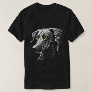 Green Eyes Scratchboard Mutt T-Shirt