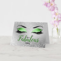Green Fabulous Glitter Eyes Standard Birthday