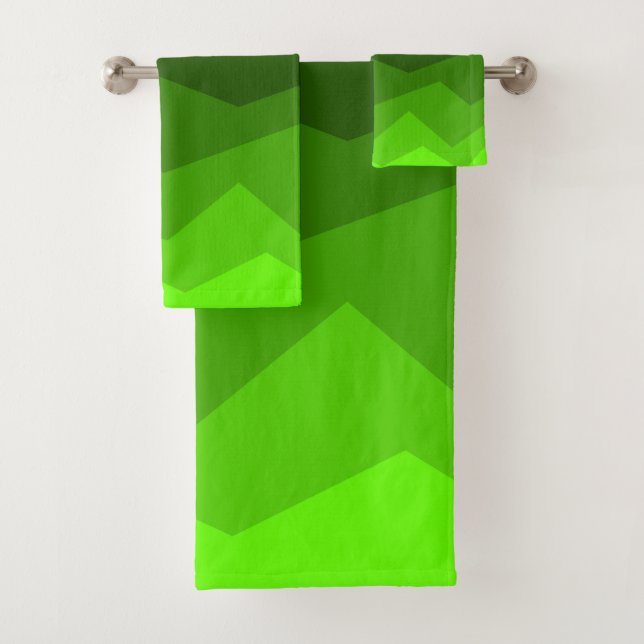 Green Fade  Bath Towel Set (Insitu)