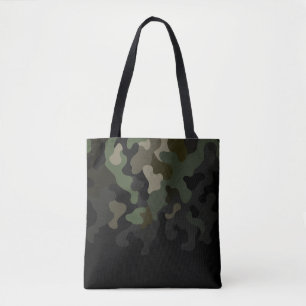 Green Fading Camo Camouflage Tote Bag
