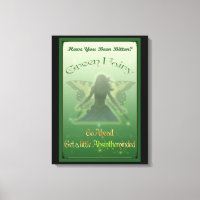 Green Fairy Absinthe Canvas Wrapped Print