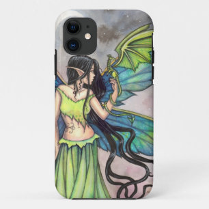 Green Fairy and Dragon Fantasy Art Case-Mate iPhone Case