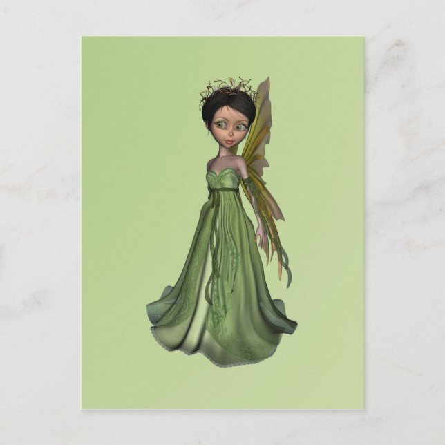 Green Fairy Postcard (Front)