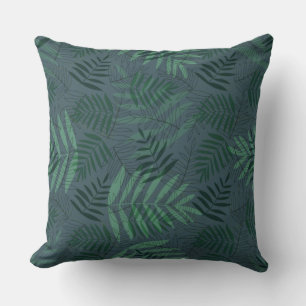 Green Fall Leaves   Cushion