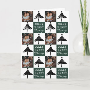 Green Family Christmas Tree Collage Photo  Card