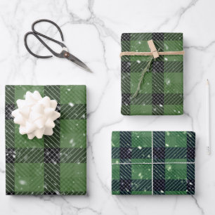 Green family christmas wallpaper wrapping paper sheet