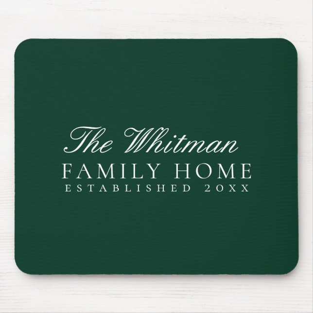 Green Family Home Mouse Pad (Front)