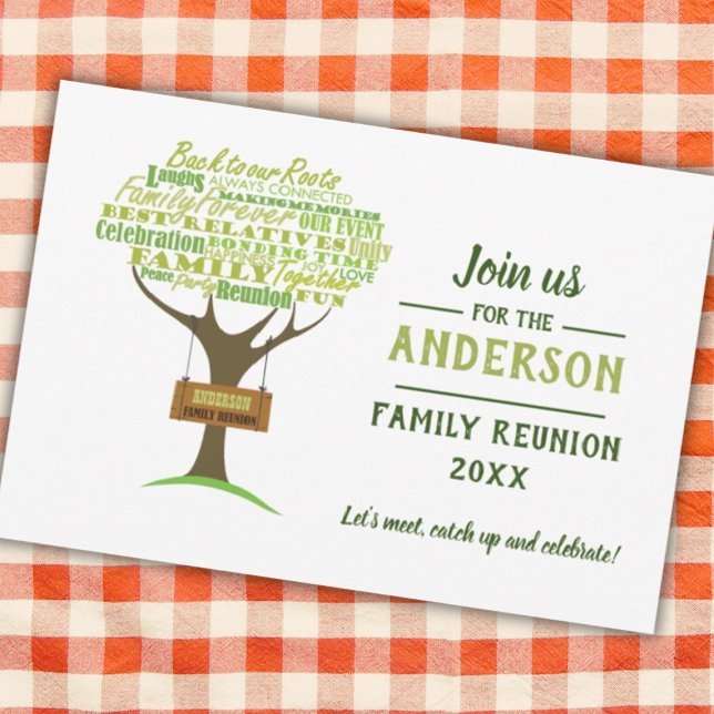 Green Family Reunion Save the Date Invitation (Green Family Reunion Invitation)
