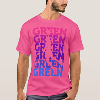 Green Fan Basketball Lover Ball Amazing Gift Fan T-Shirt