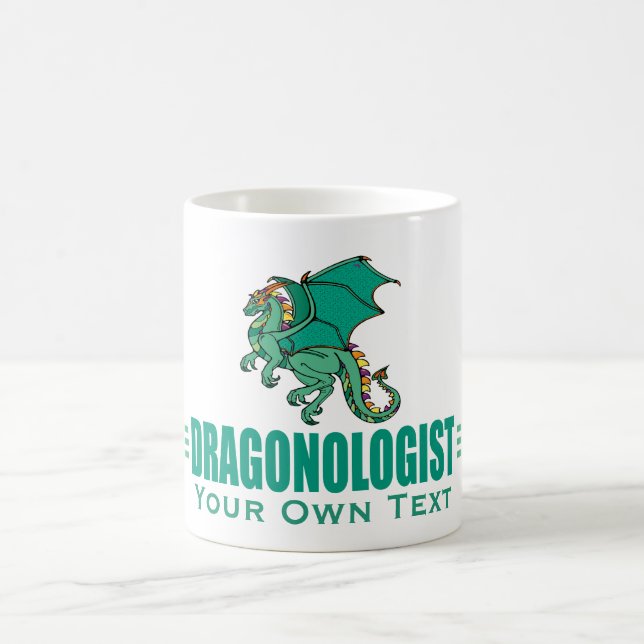 Green Fantasy Dragon Coffee Mug (Center)