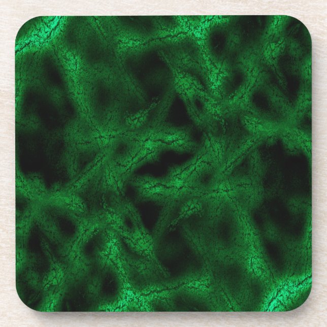 Green fantasy pattern coaster (Front)