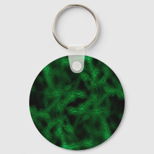 Green fantasy pattern key ring