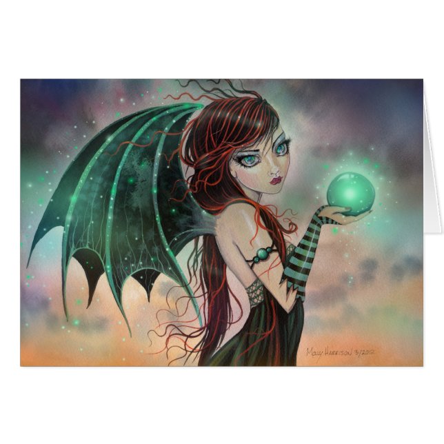 Green Fantasy Vampire Gothic Fairy Art (Front Horizontal)
