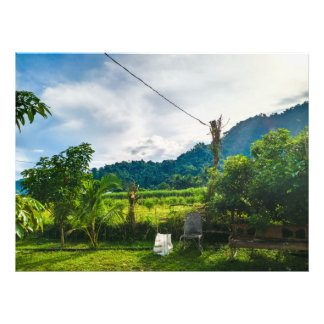 Green Farm Life Village Photo Print