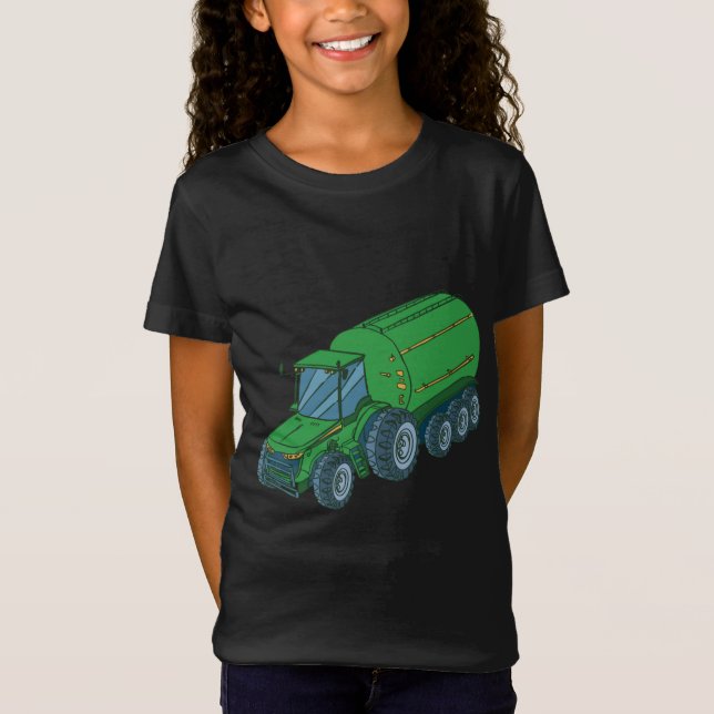 Green Farm Tractor T-Shirt (Front)