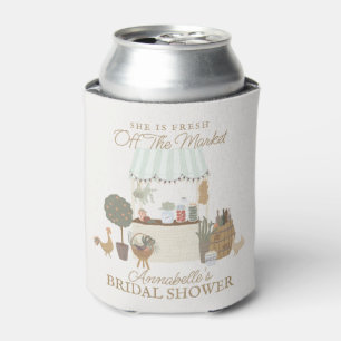 Green Farmer Market Farm Fresh Bridal Shower Favou Can Cooler