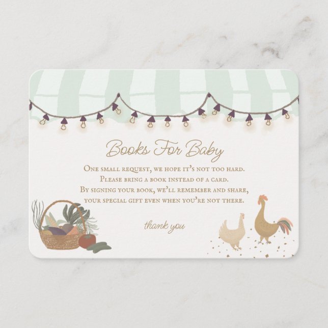 Green Farmers Market Farm Books for Baby Insert (Front)