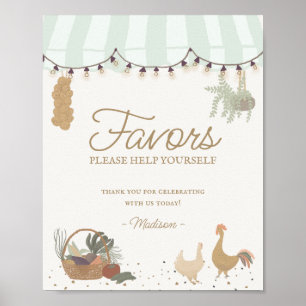Green Farmers Market Farm Fresh Favors Sign
