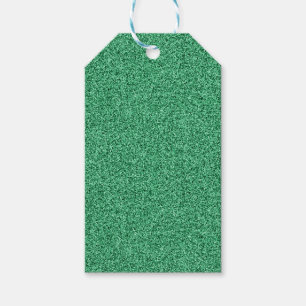 Green faux glitter gift tags
