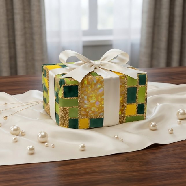  Green faux glitter style wrapping Paper (Creator Uploaded)