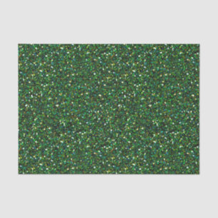 Green Faux Glitter Tissue Paper