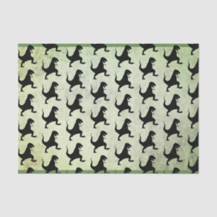 Green Faux Stone T Rex Tissue Paper
