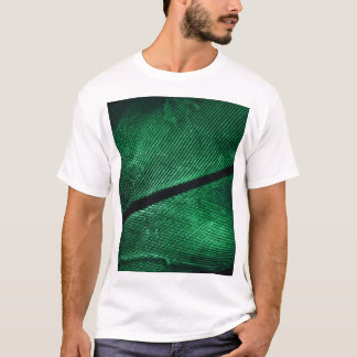 Green Feather, Beautiful Pattern Texture. T-Shirt