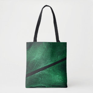 Green Feather, Beautiful Pattern Texture. Tote Bag
