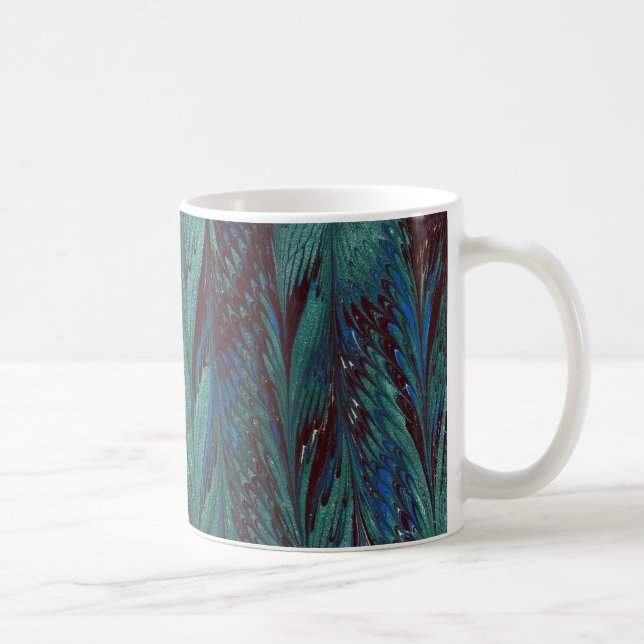 Green feathered mug (Right)