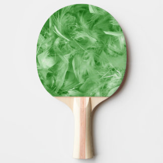Green Feathers Ping Pong Paddle